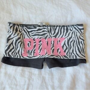 Victoria's Secret Zebra Print Shorts with Pink Logo